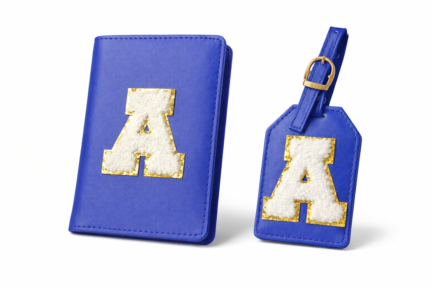 Customised Passport Cover & Luggage Tag Combo (Royal Blue)