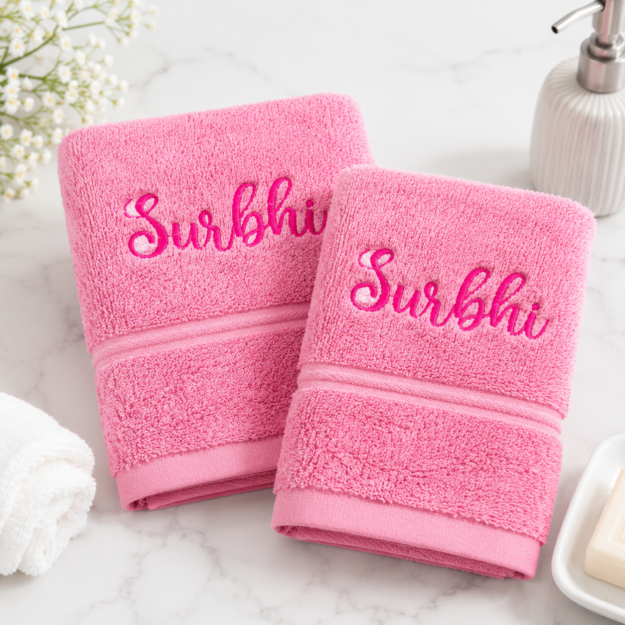 Personalised face towels (Set of 2)