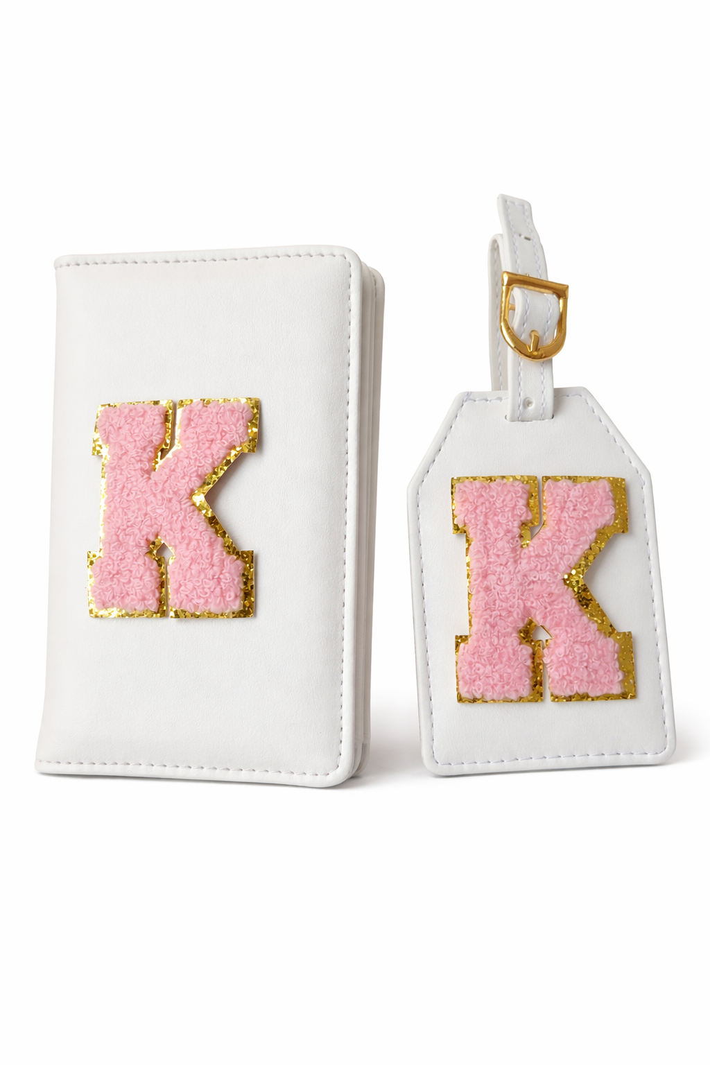 Customised Passport Cover & Luggage Tag Combo (White)