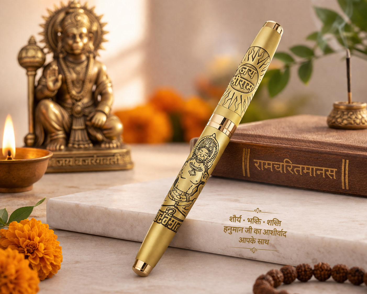 Bajrangbali engraved pen