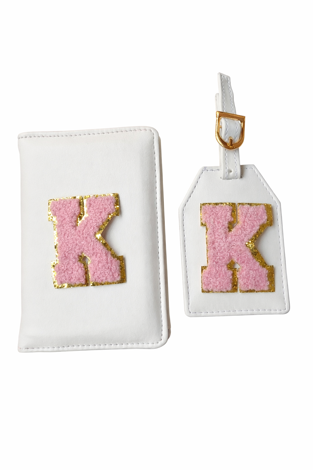 Customised Passport Cover & Luggage Tag Combo (White)