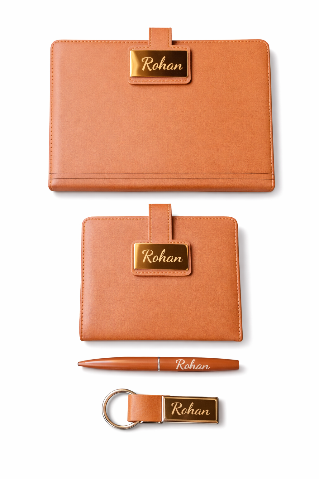 4 in 1 Personalised Gift Set (Diary/Passport Cover/Pen/Keychain)