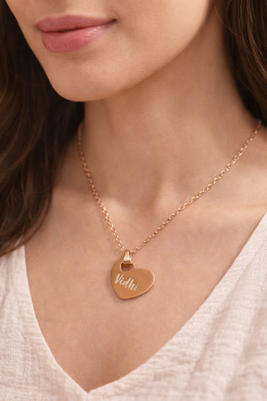 Personalised heart pendant