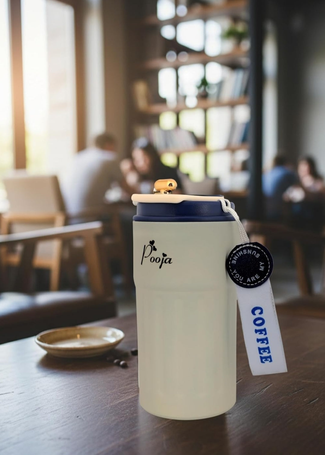 Personalised Coffee Flask | Hot & Cold Temperature Flask | (White)