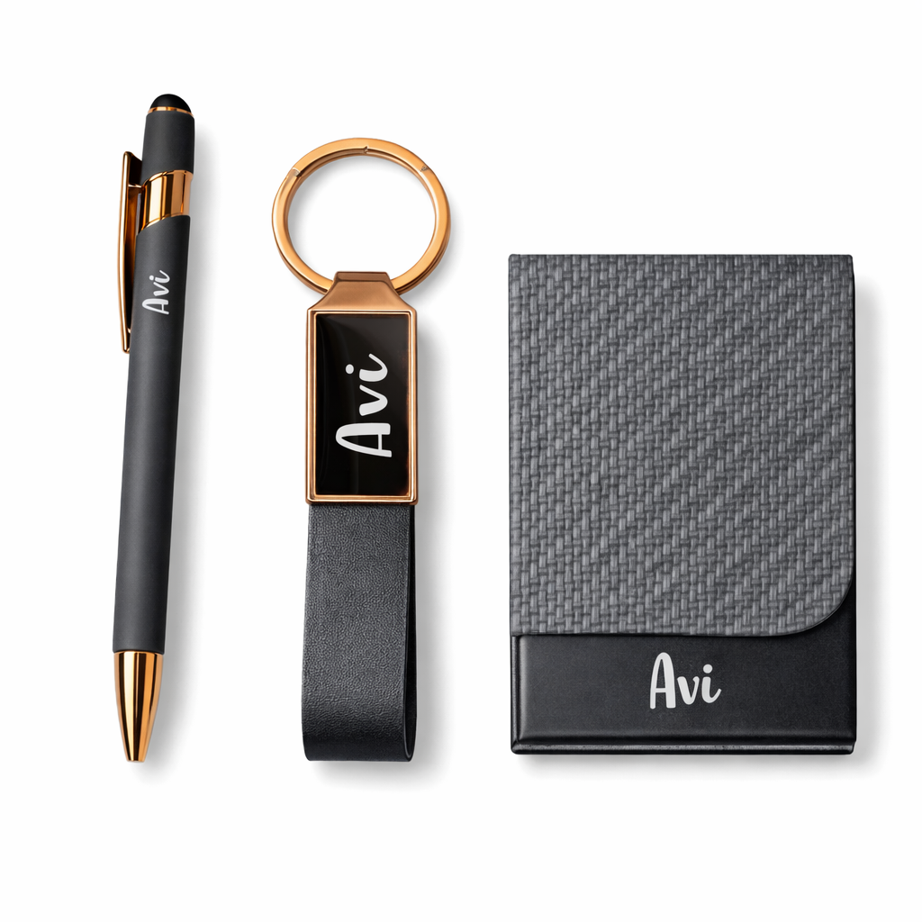 Personalised Pen/Keychain & Card holder Set