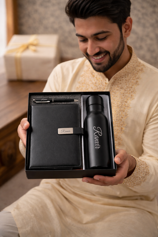 3 in 1 Personalised Gift Set (Diary/Pen & Bottle)