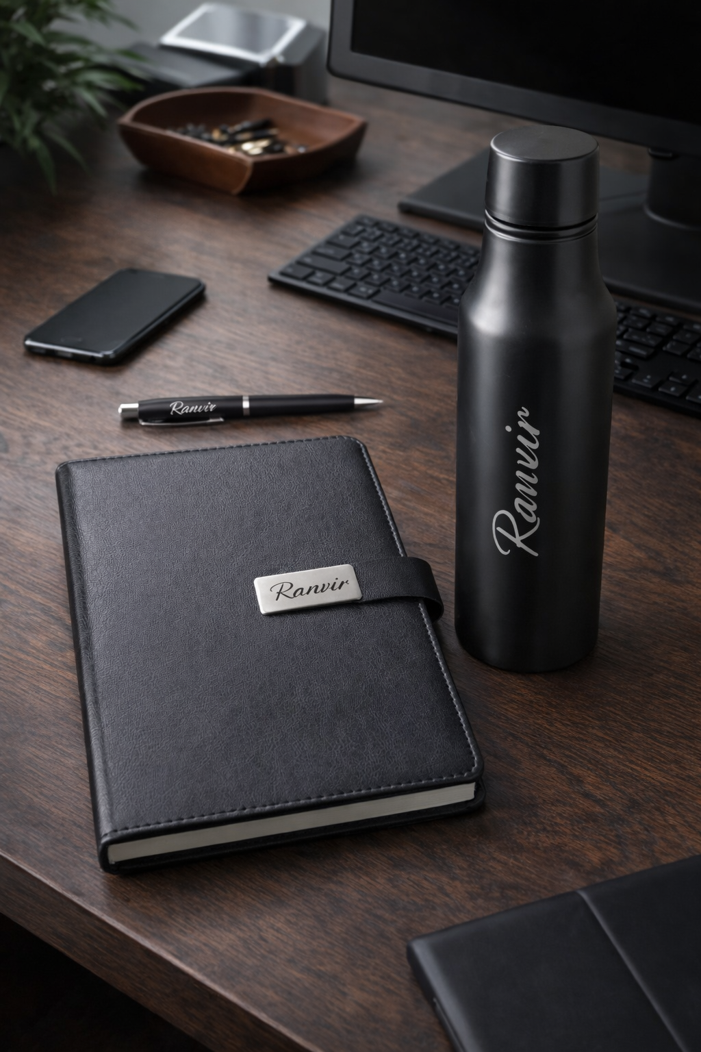 3 in 1 Personalised Gift Set (Diary/Pen & Bottle)