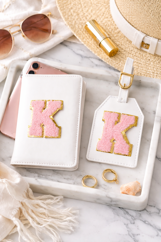 Customised Passport Cover & Luggage Tag Combo (White)