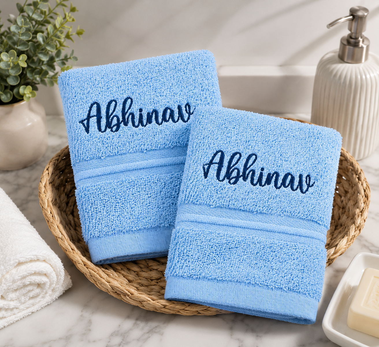 Personalised face towels (Set of 2)
