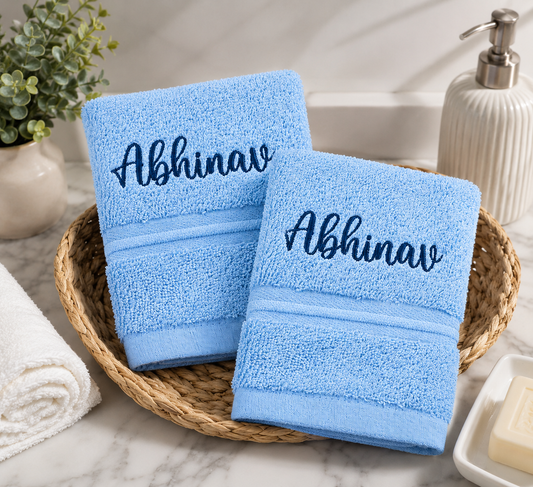 Personalised face towels (Set of 2)