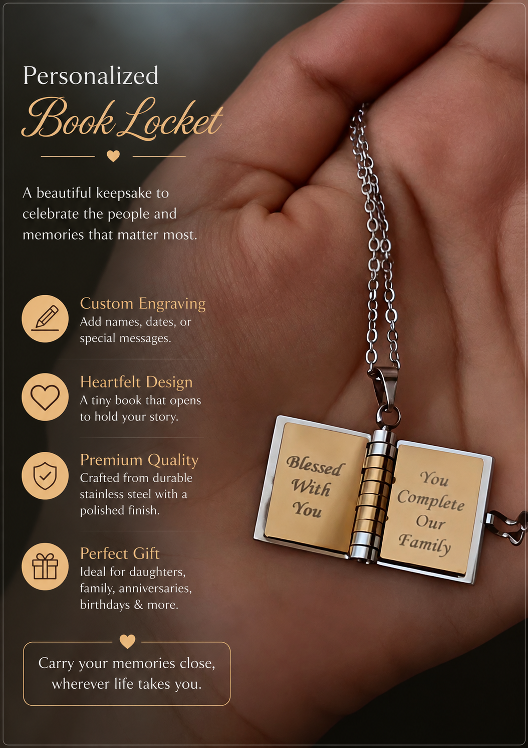 Message Book Pendant