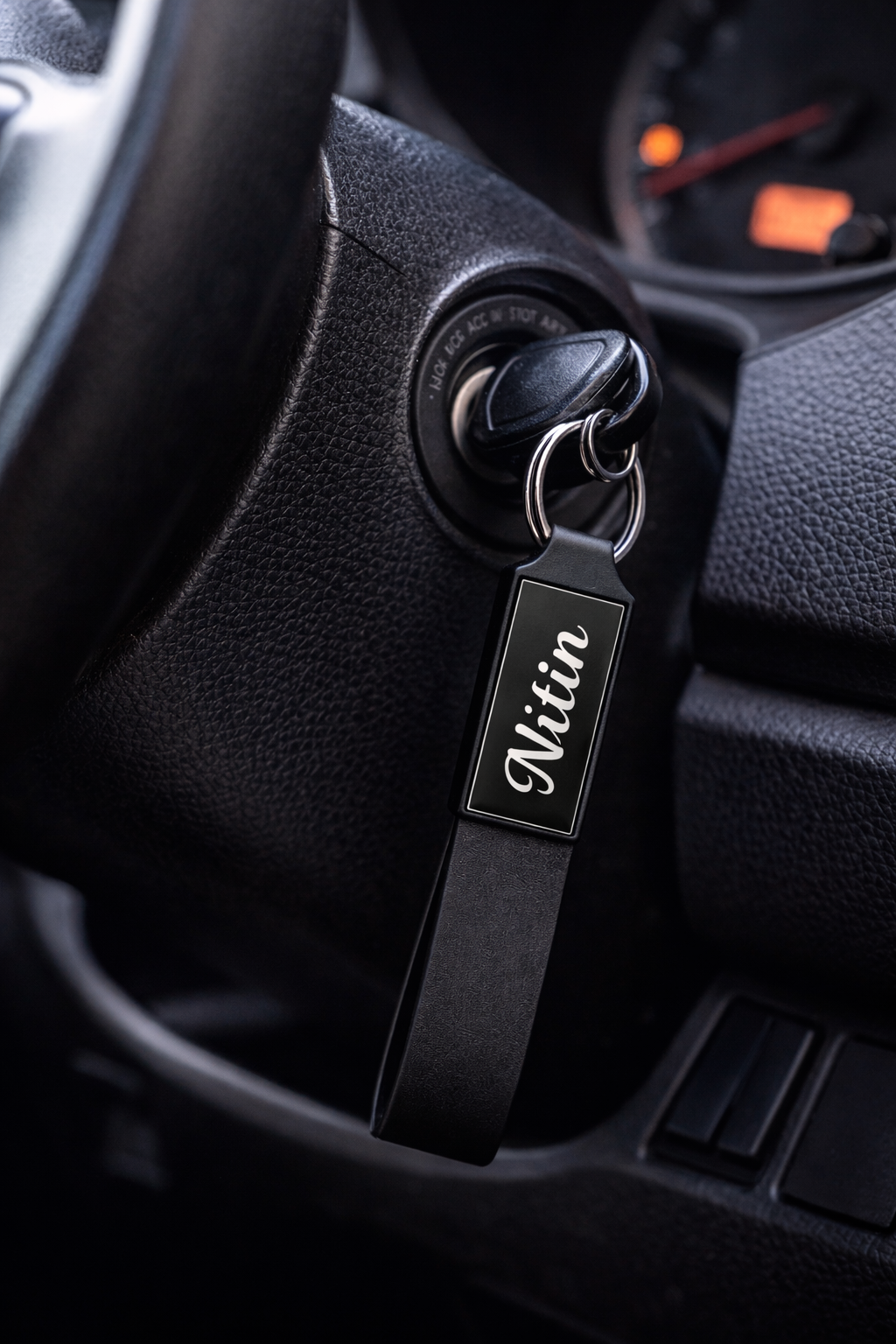 Personalised Metal Keychain (Black)