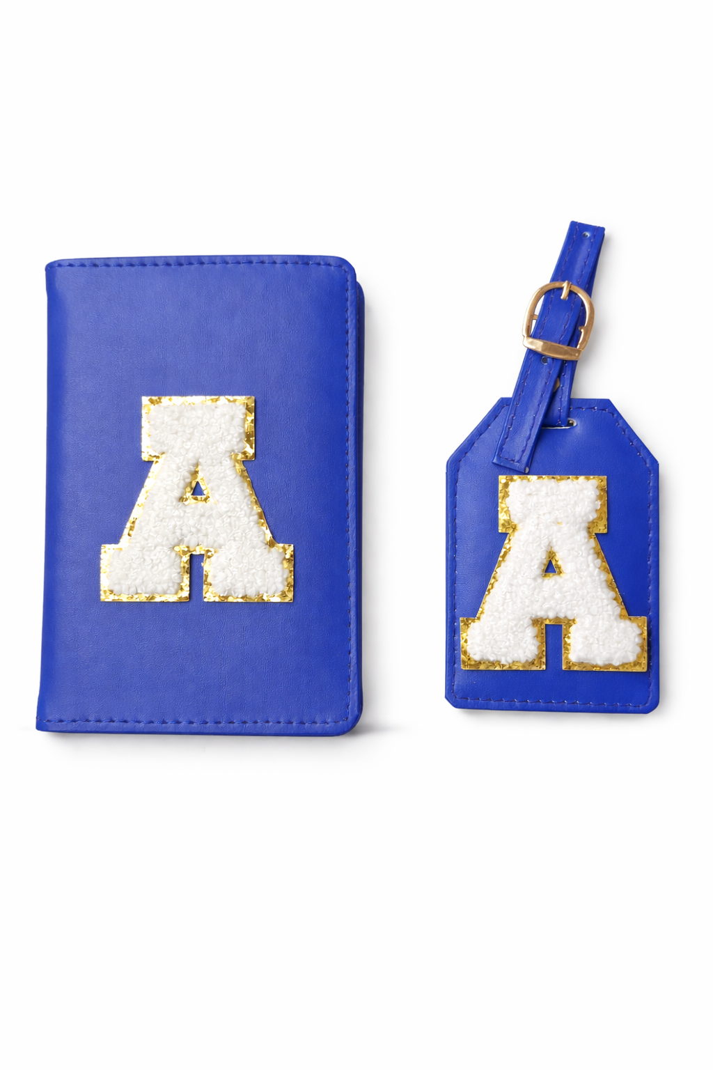 Customised Passport Cover & Luggage Tag Combo (Royal Blue)