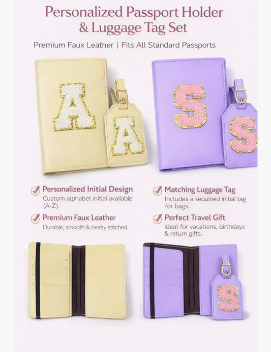 Customised Passport Cover & Bag Tag Combo