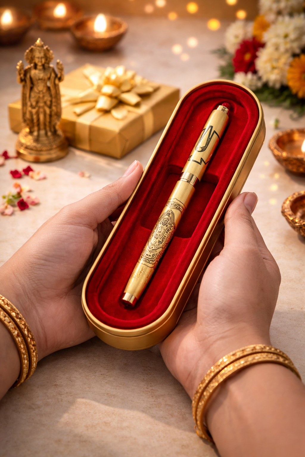 Shri Tirupati Balaji Engraved Pen