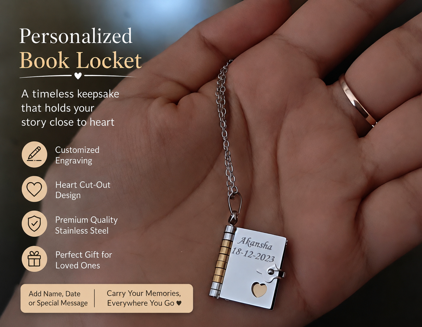 Message Book Pendant