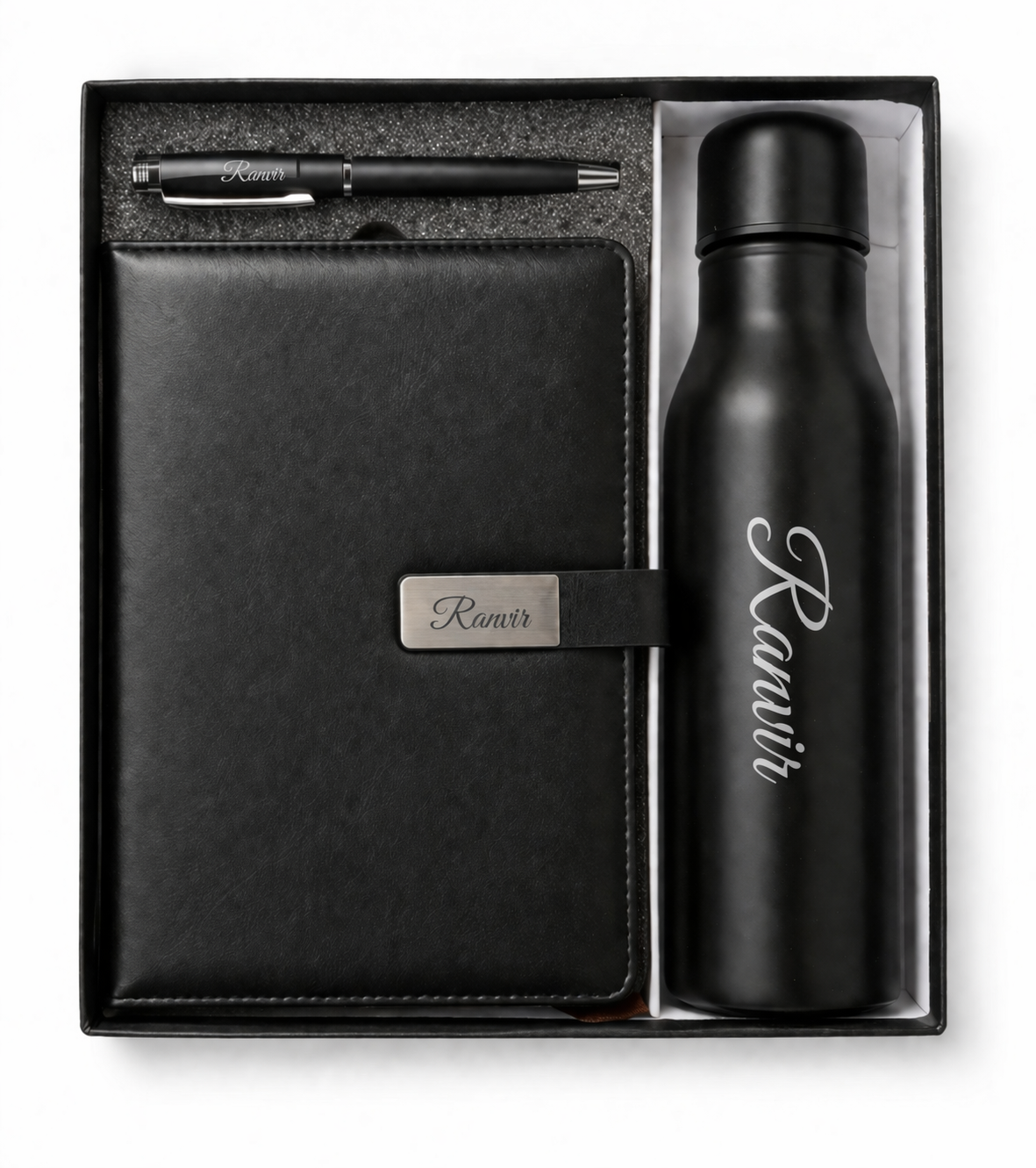 3 in 1 Personalised Gift Set (Diary/Pen & Bottle)