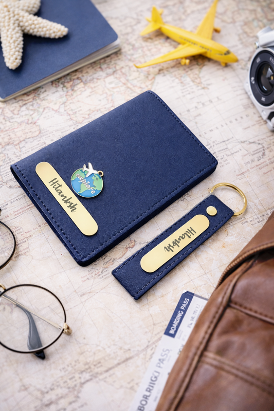 Personalised Passport cover & Keychain Combo