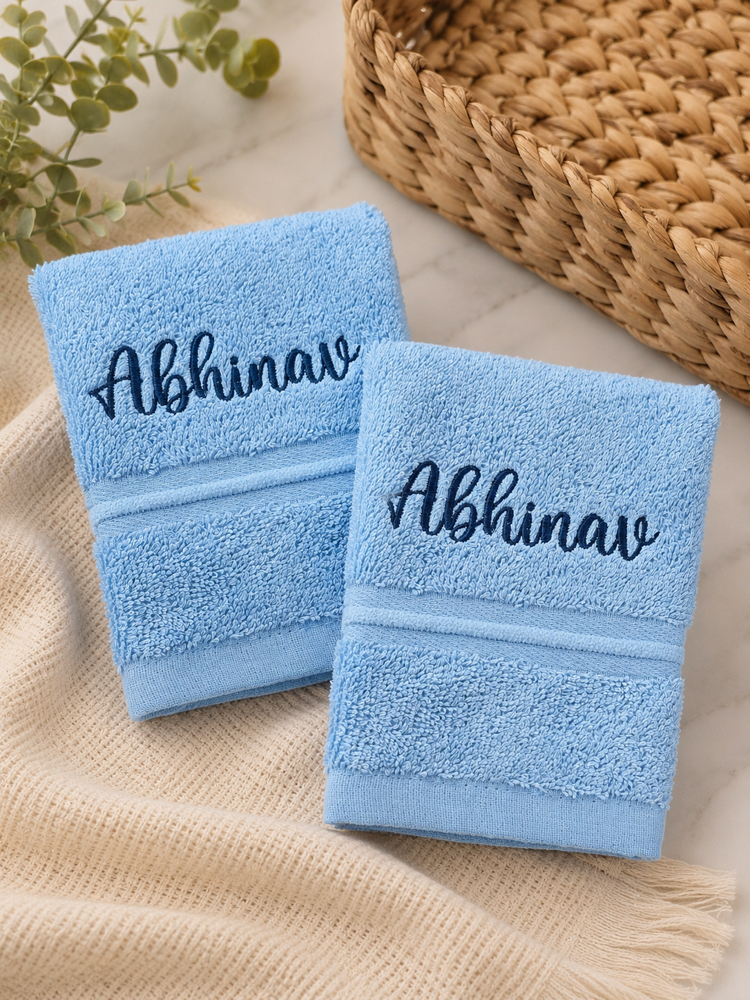 Personalised face towels (Set of 2)