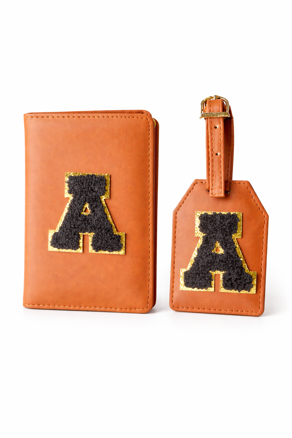 Customised Passport Cover & Luggage Tag Combo (Tan)